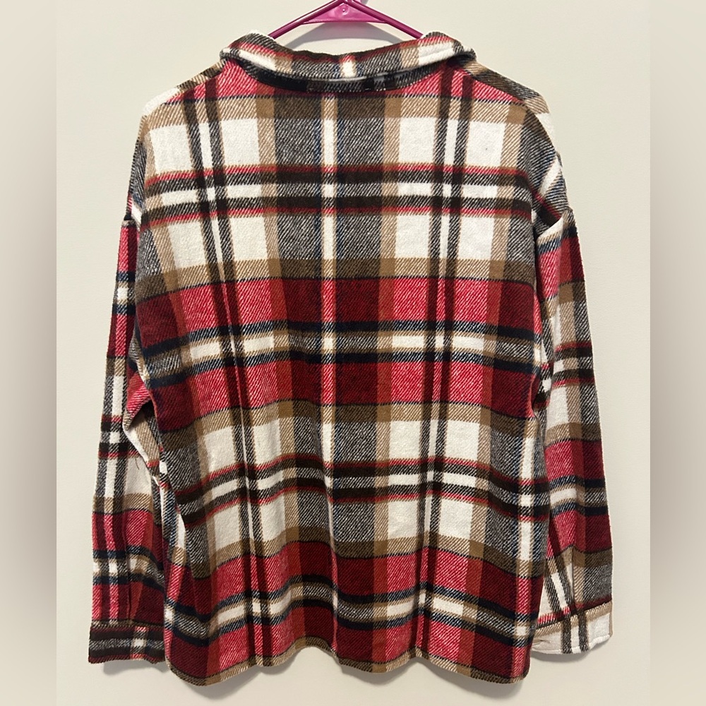 Red Plaid Shacket - Picture 3 of 3